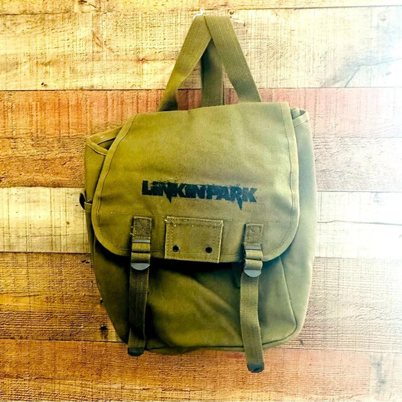 Unisex Musette Bag Canvas Linkin Park Backpack - Picture 1 of 10